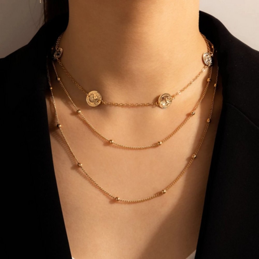 Multilayer Chain Choker Necklace